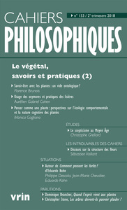 LE VEGETAL, SAVOIR ET PRATIQUES (2)