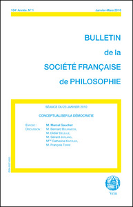 CONCEPTUALISER LA DEMOCRATIE  (BULLETIN SFP 2010/1)