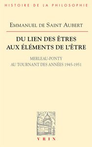 Du lien des êtres aux éléments de l'être