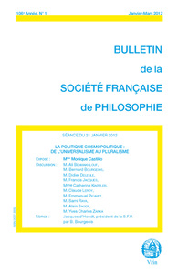 LA POLITIQUE COSMOPOLITIQUE DE L'UNIVERSALISME AU PLURALISME