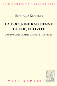 La doctrine kantienne de l'objectivité