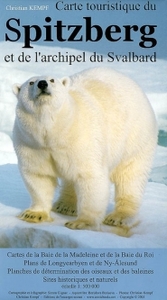 Carte touristique du spitzberg et de l'archipel du svalbard