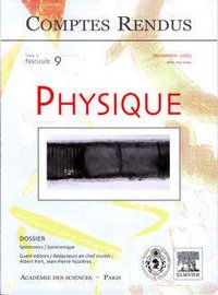 COMPTES RENDUS ACADEMIE DES SCIENCES PHYSIQUE TOME 6 FASC 9 NOVEMBRE 2005 SPINTRONICS SPINTRONIQUE