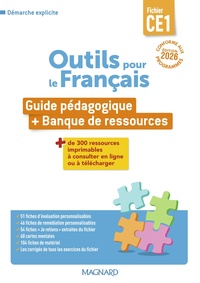 Outils pour le Français, Démarche explicite CE1, Guide pédagogique du Fichier + Banque de ressources