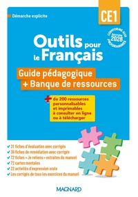 Outils pour le Français, Démarche explicite CE1, Guide pédagogique du Manuel + Banque de ressources