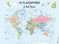 LE PLANISPHERE AVEC LE PETIT PRINCE - POSTER