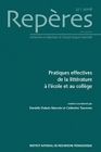 REPERES, N 37/2008. PRATIQUES EFFECTIVES DE LA LITTERATURE A L'ECOLE ET AU COLLEGE