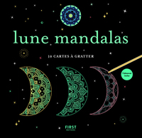Lune mandalas - 10 cartes à gratter