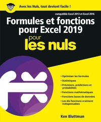 Formules et fonctions pour Excel 2019 Pour les Nuls