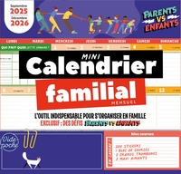 MINI CALENDRIER FAMILIAL MENSUEL - SEPTEMBRE 2025 - DECEMBRE 2026