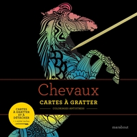 LIVRE A GRATTER  CHEVAUX