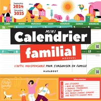 Mini calendrier familial mensuel 2024-2025