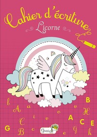 CAHIER D'ECRITURE LICORNE