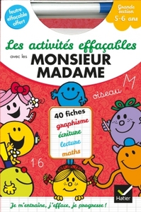 Les activités effaçables avec les Monsieur Madame - Grande Section