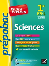 Sciences 1re ES, L - Prépabac Réussir l'examen