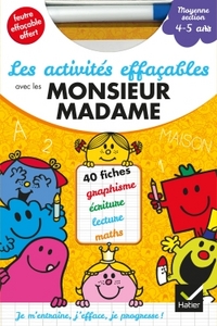 Les activités effaçables avec les Monsieur Madame - Moyenne Section