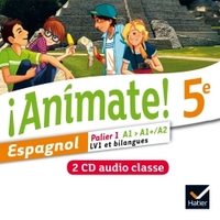 ¡ Animate ! LV1 et bilangues 5e, Coffret 2 CD audio classe
