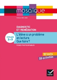 MOSAIQUE - DIAGNOSTIC ET REMEDIATION - L'ELEVE A UN PROBLEME EN LECTURE, QUE FAIRE ?