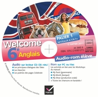 Welcome 6e - Palier 1 A1, CD audio-rom élève de remplac.