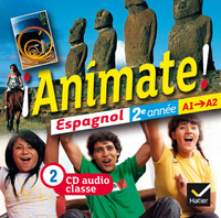 ¡ Animate ! 2ème année A1/A2, Coffret 2 CD audio classe