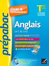 Anglais Tle toutes séries, LV1 & LV2 - Prépabac Cours & entraînement