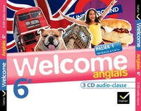 Welcome Anglais 6e - Palier 1 A1, Coffret 3 CD audio classe