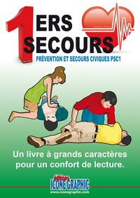 DESTOCKAGE Livre Premiers secours Prévention et Secours Civiques PSC1 - Livre à grands caractères