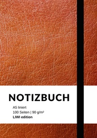 Notizbuch A5 liniert - 100 Seiten 90g/m² - Soft Cover braun - FSC Papier