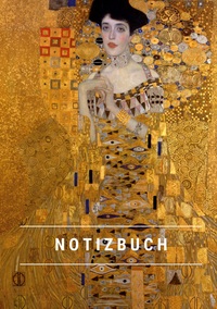 Notizbuch klein A5 Blanko - Notizheft 44 Seiten 90g/m² - Softcover Gustav Klimt "Adele Bloch-Bauer I" - FSC Papier