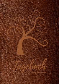 Tagebuch für Männer und Frauen - A5 liniert - 100 Seiten 90g/m² - Soft Cover Motiv Baum braun - FSC Papier