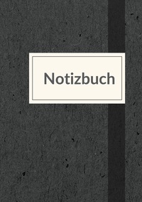 Notizbuch für die Arbeit - A5 liniert - 100 Seiten 90g/m² - Soft Cover anthrazit meliert - FSC Papier