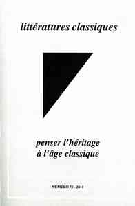 PENSER L'HERITAGE A L'AGE CLASSIQUE