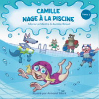 Camille nage à la piscine