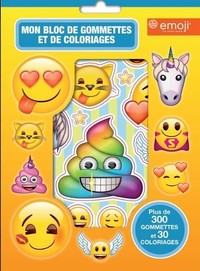 Emoji - Bloc 300 gommettes + coloriage