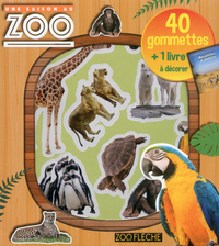 Une saison au zoo - 40 gommettes + 1 livre à décorer