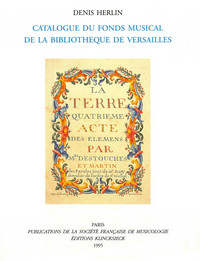 Catalogue du fonds musical de la bibliothèque de Versailles