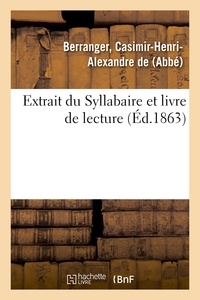 EXTRAIT DU SYLLABAIRE ET LIVRE DE LECTURE