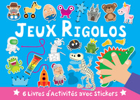 Valisette jeux rigolos - 6 livres d'activités avec stickers