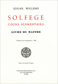 Solfège, cours élémentaire. Livre du Maître