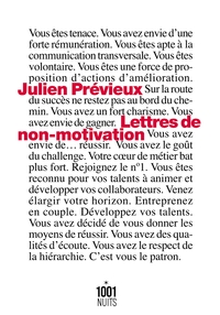 LETTRES DE NON-MOTIVATION