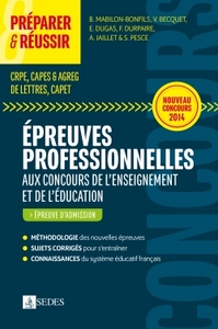 LITTERATURE MASTER - T01 - PREPARER ET REUSSIR LES EPREUVES PROFESSIONNELLES AUX CONCOURS DE L'ENSEI