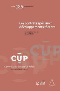 LES CONTRATS SPECIAUX : DEVELOPPEMENTS RECENTS