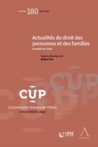 ACTUALITES DU DROIT DES PERSONNES ET DES FAMILLES 2018
