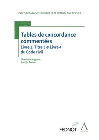 TABLES DE CONCORDANCE COMMENTEES - LIVRE 2, TITRE 3 ET LIVRE 4 DU CODE CIVIL