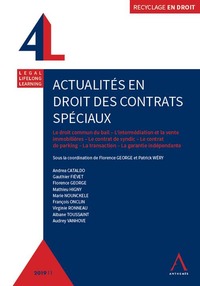 ACTUALITES EN DROIT DES CONTRATS SPECIAUX