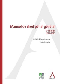 MANUEL DE DROIT PENAL GENERAL