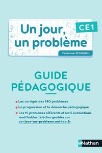 Un jour, un problème CE1, Guide pédagogique + 1 cahier de l'élève