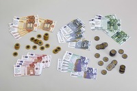 Matériel de manipulation MHM Pièces et billets d'euros ( 30x5€, 30x10€, 20x20€, 20x50€, 20x100€, 30x1€, 30x2€)