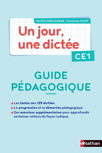 Un jour, une dictée CE1, Guide + 1 cahier