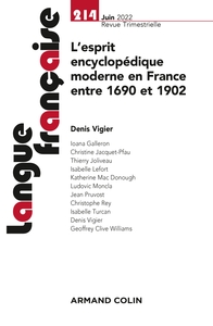 LANGUE FRANCAISE N 214 2/2022 - L ESPRIT ENCYCLOPEDIQUE